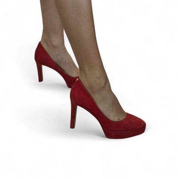 Michael Kors Red Suede Women's Heels - Picture 6 of 6
